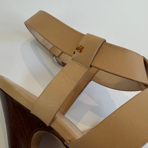 Casadei Tan and Brown Platform Sandals, US 10 - Picture 5 of 16